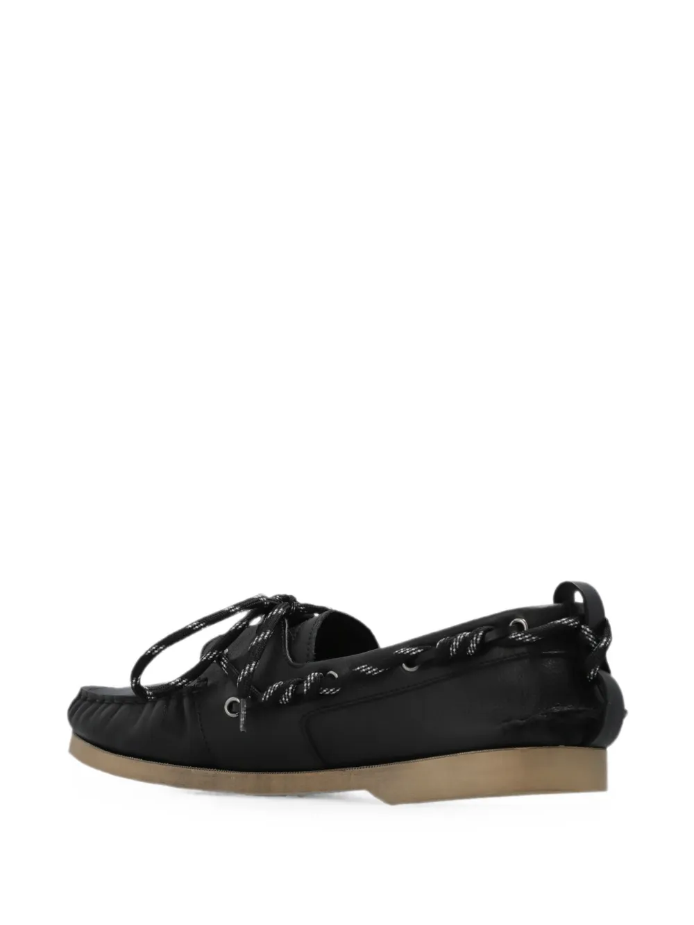 Golden Goose Leren bootschoenen met veters Zwart
