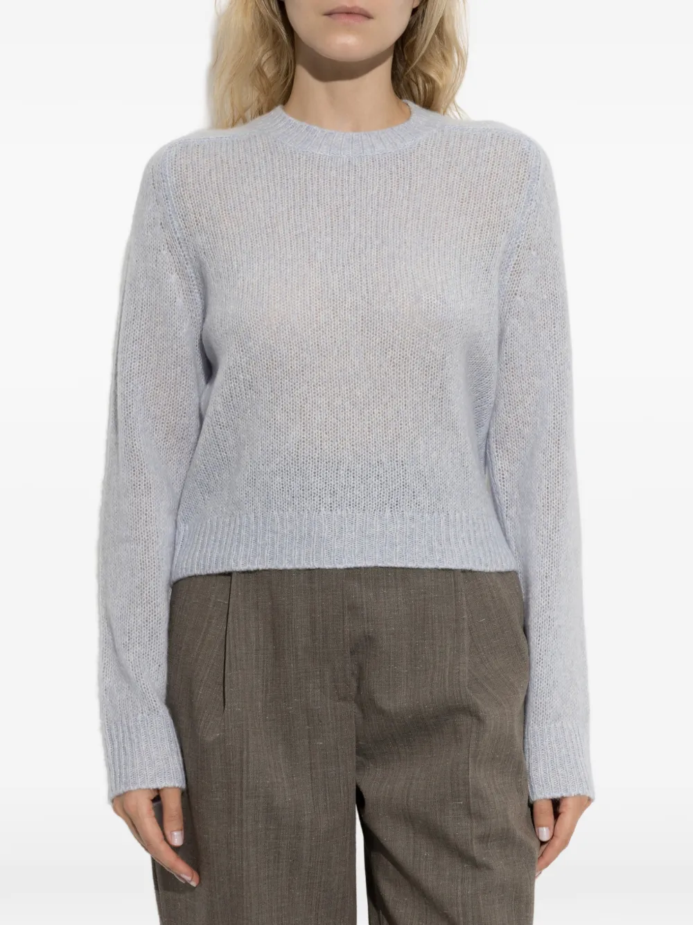 Lisa Yang Solene trui met geribbelde afwerking Blauw