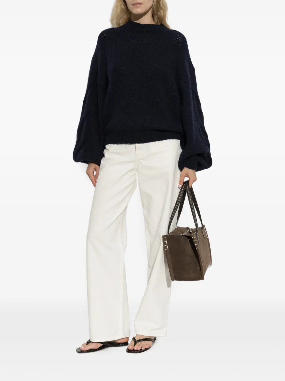 Lisa Yang Runi cable-knit sweater - Blau