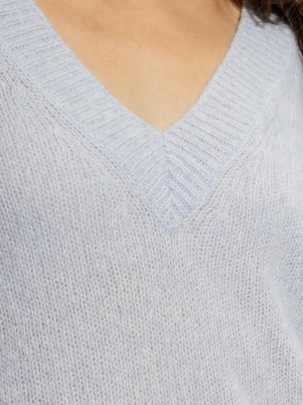 Lisa Yang Leona trui met V-hals Blauw