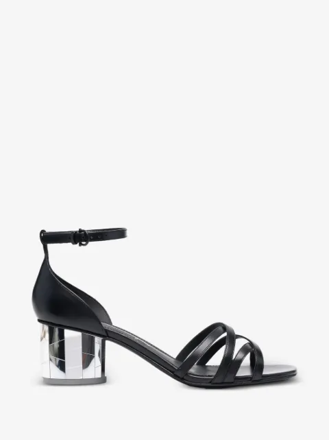 strappy block-heel sandals
