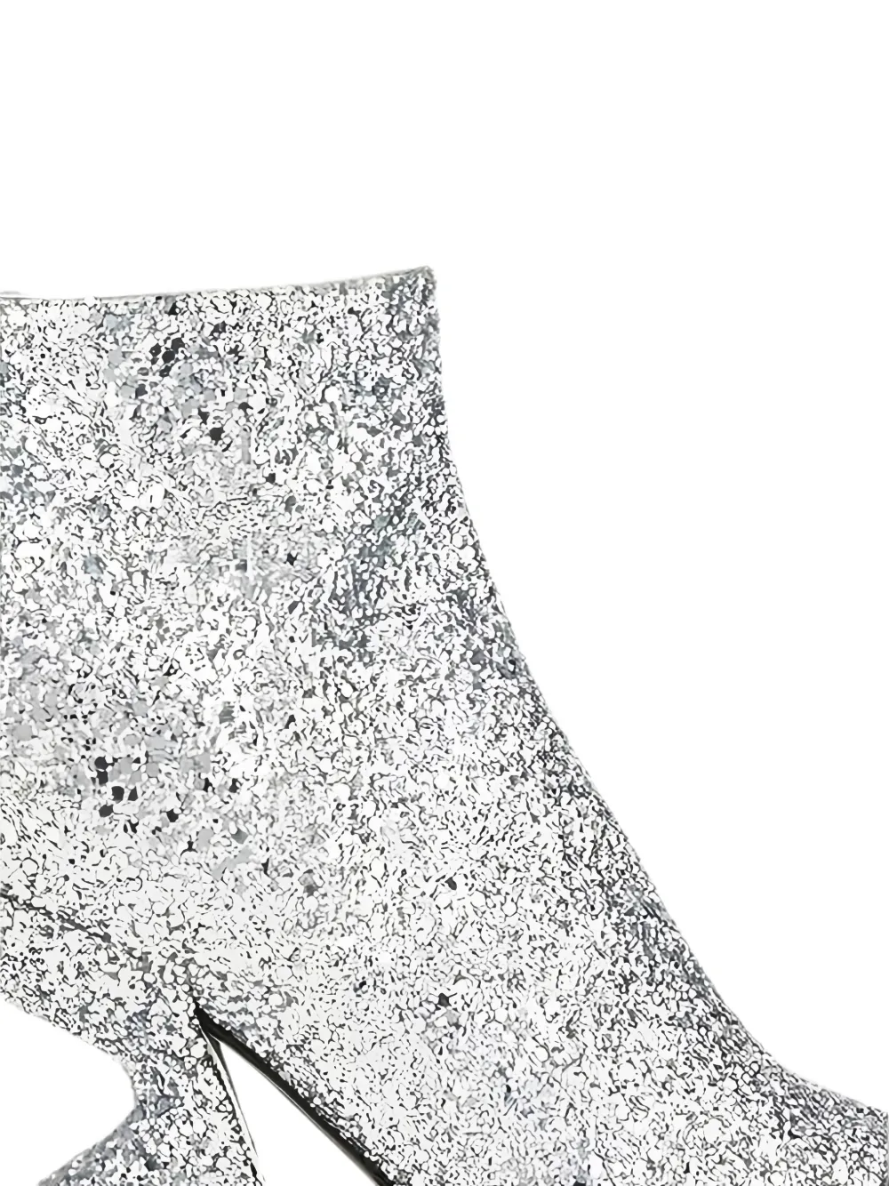 Ferragamo glitter-effect sculpted-heel ankle boots Zilver