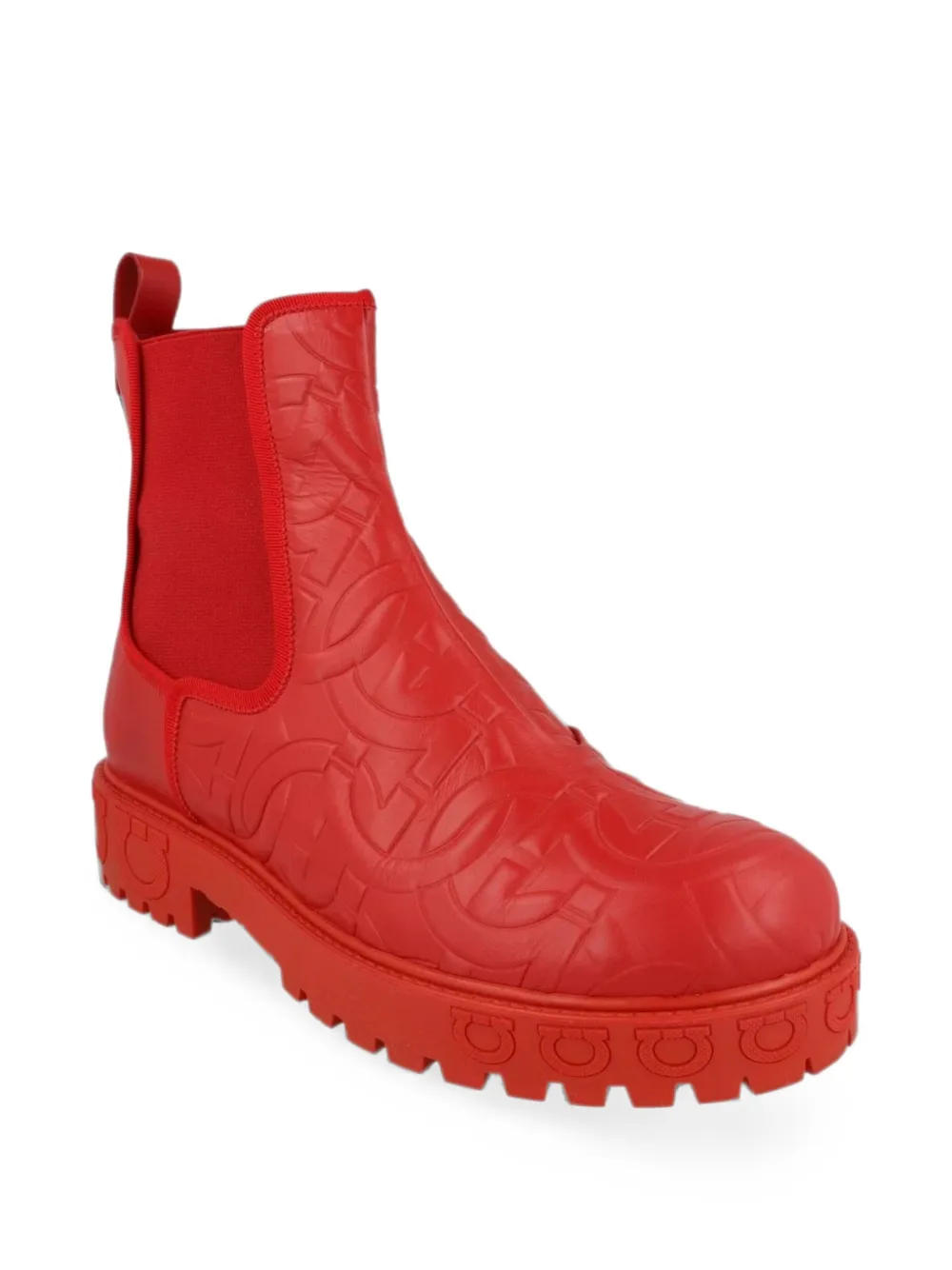 Ferragamo Varsi Gancini Chelsea laarzen Rood