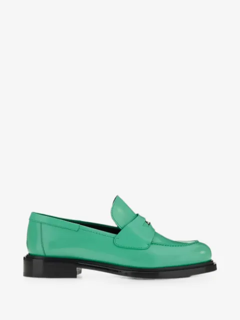 penny-strap leather loafers