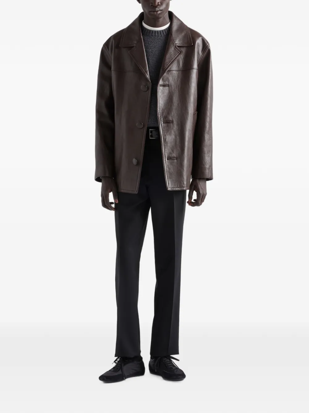 Prada nappa leather caban jacket | Leather Jackets | Image 2