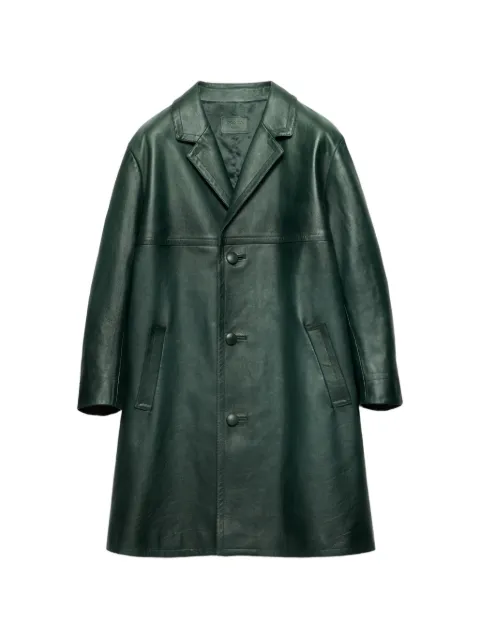 Prada leather coat