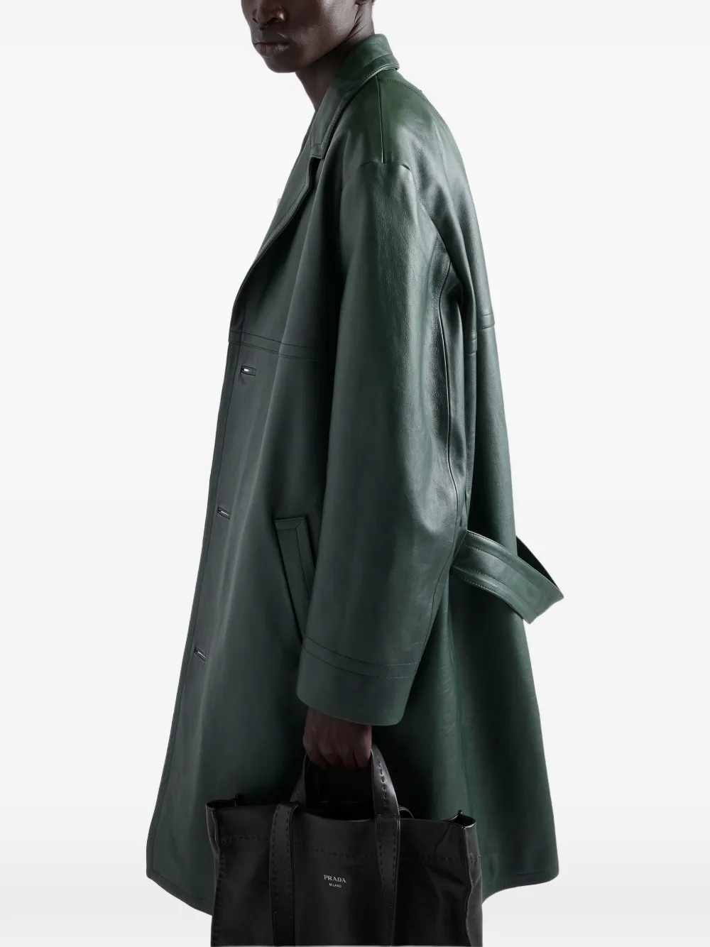 Prada Leren jas Groen