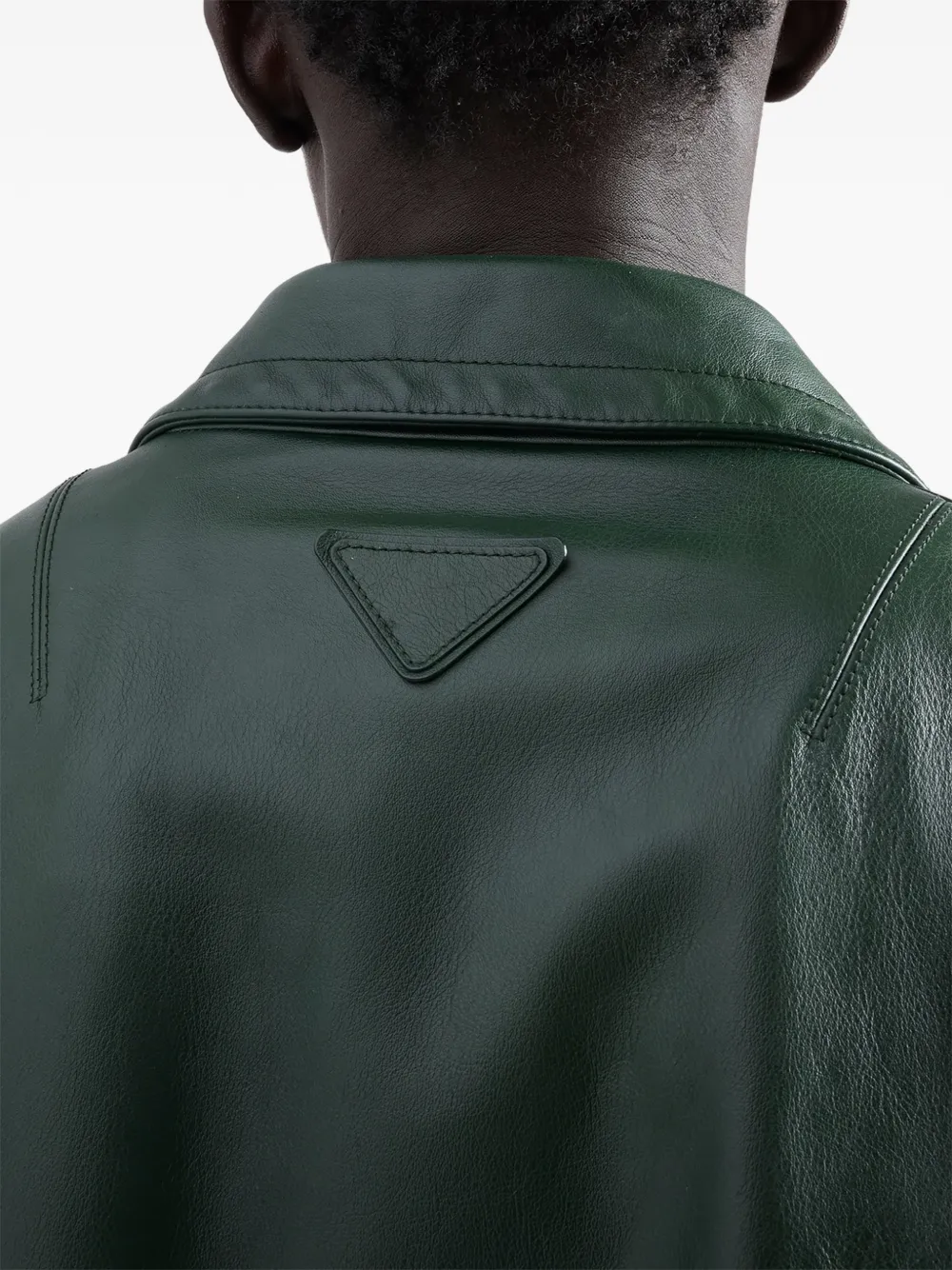 Prada Leren jas Groen