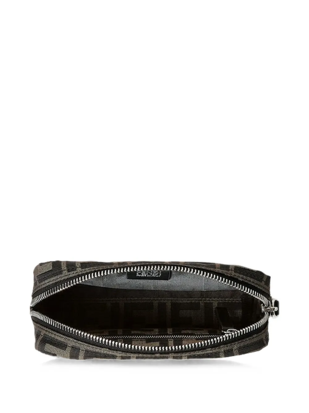 FENDI Toilettas met micro FF-logo Bruin