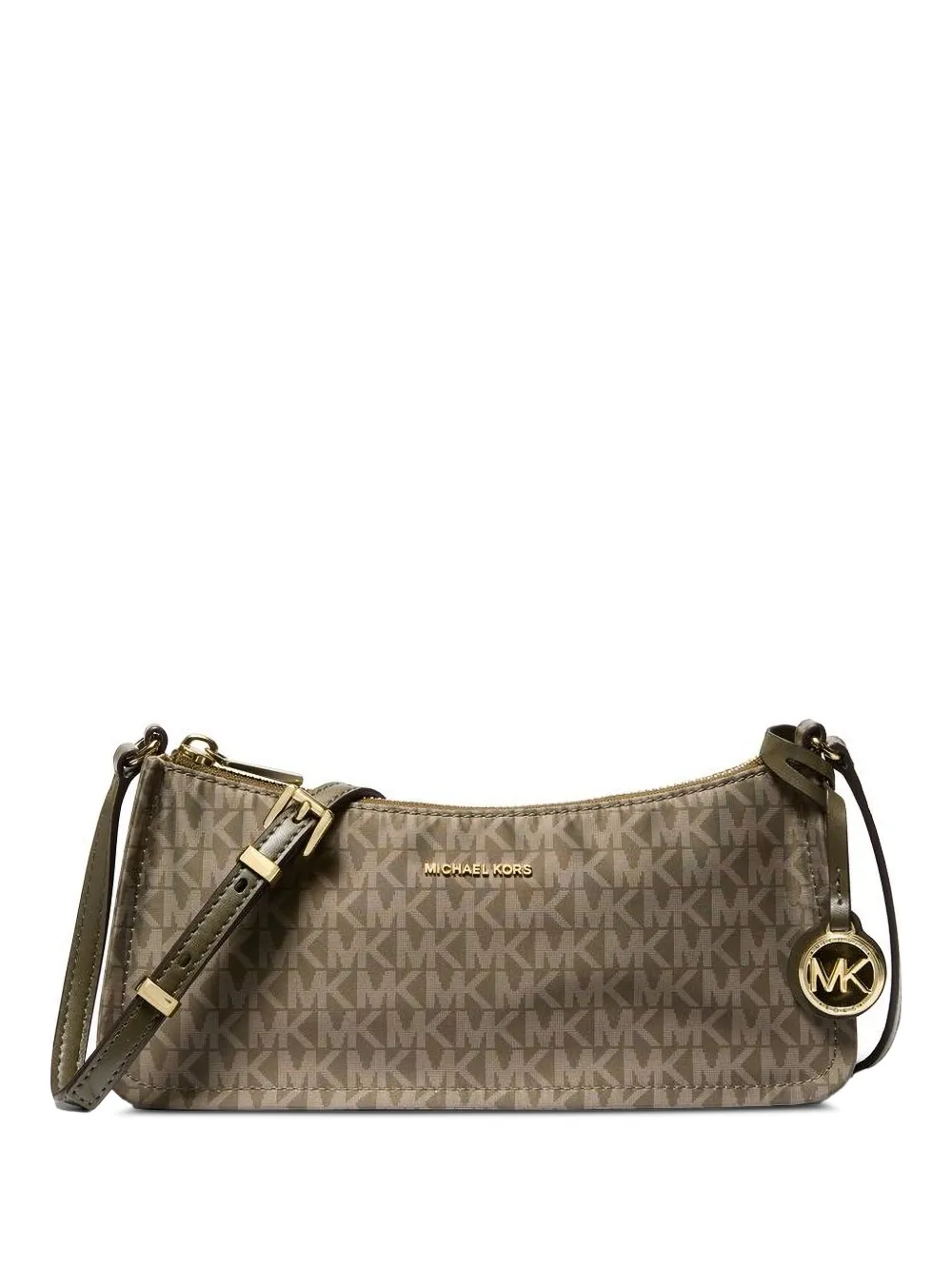 Michael Kors small Zadie monogram-print shoulder bag Groen