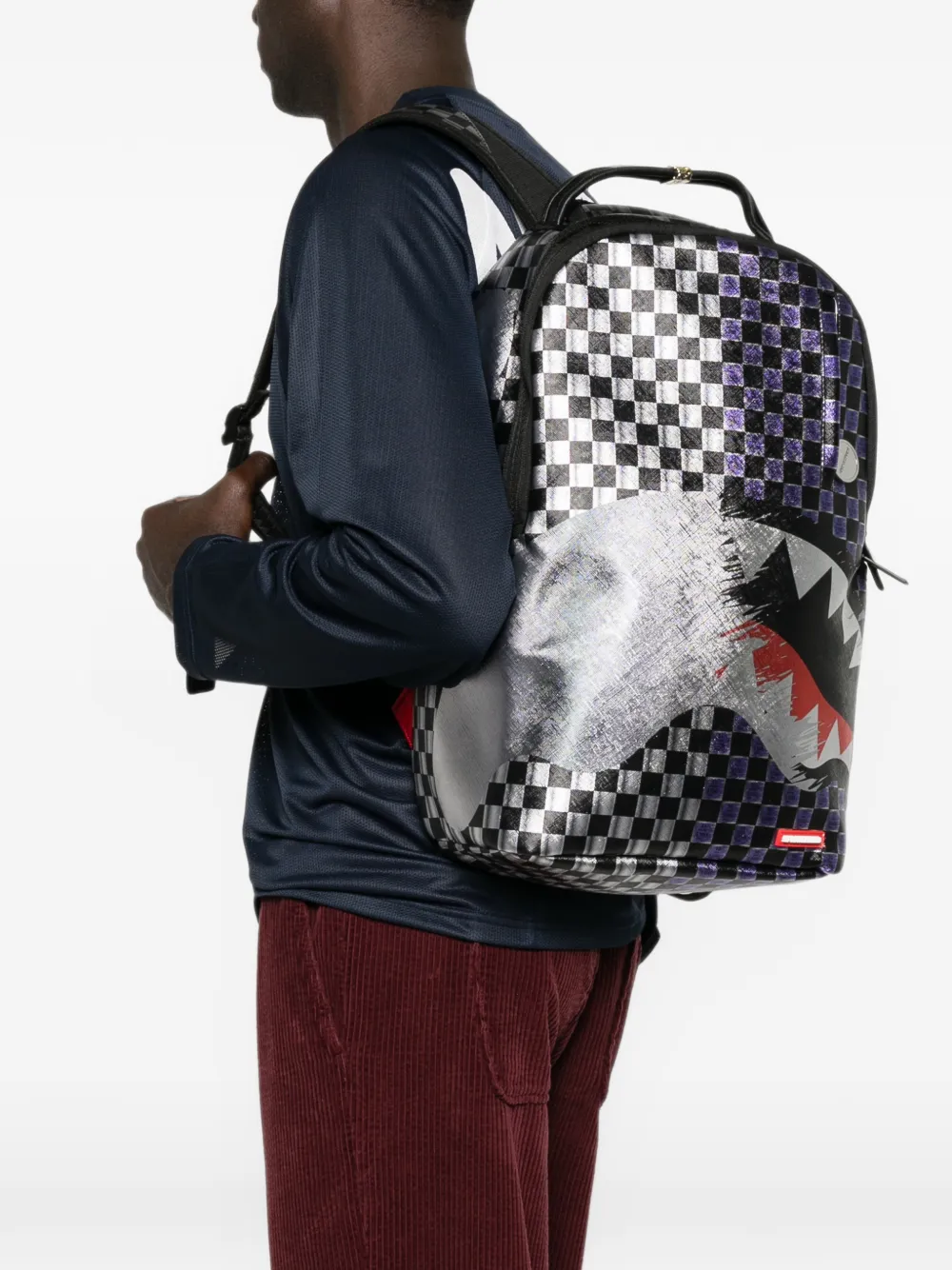 Sprayground Geruite rugzak met print Zwart