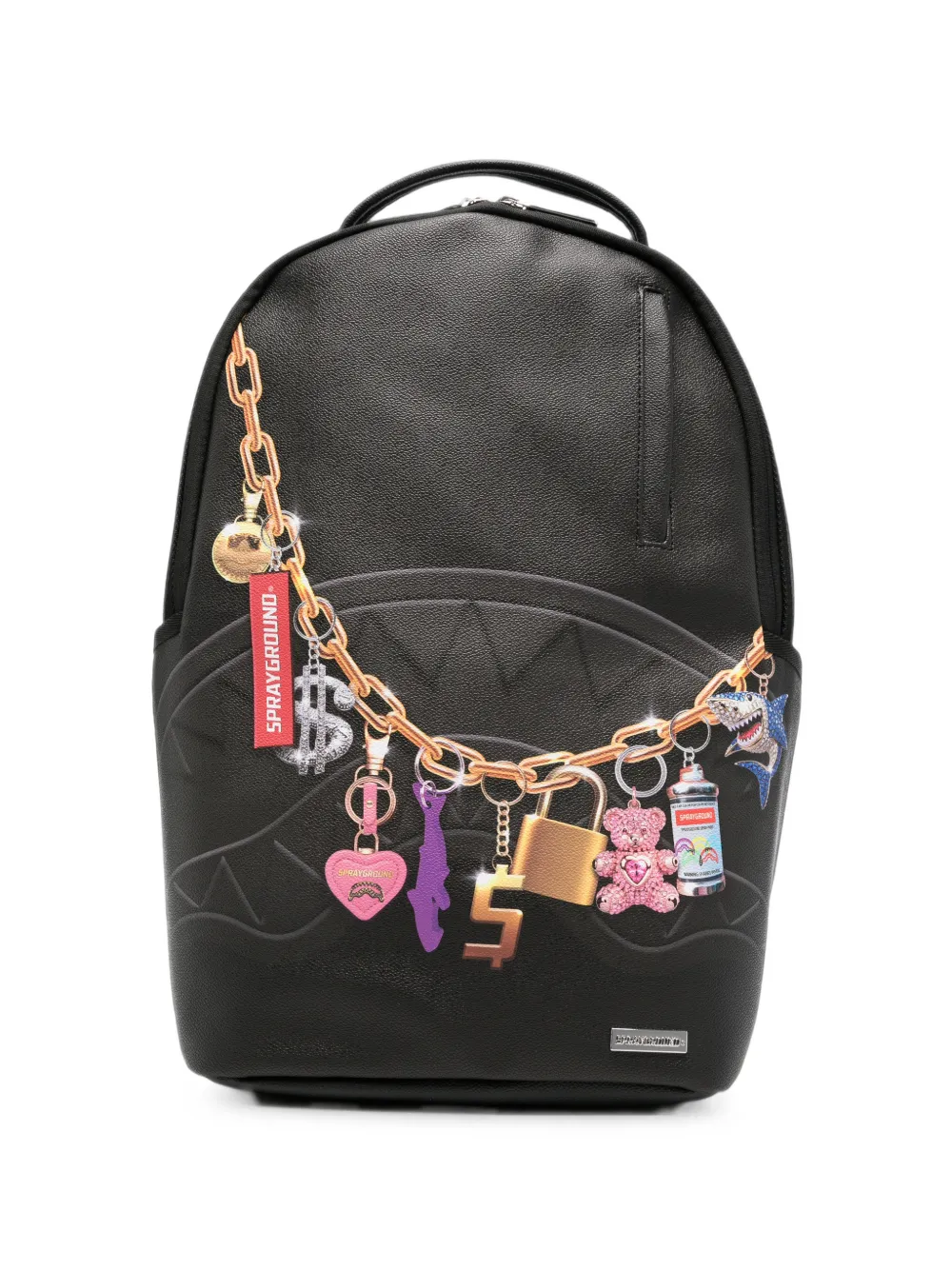 Sprayground charm-print Shark Mouth backpack - Schwarz