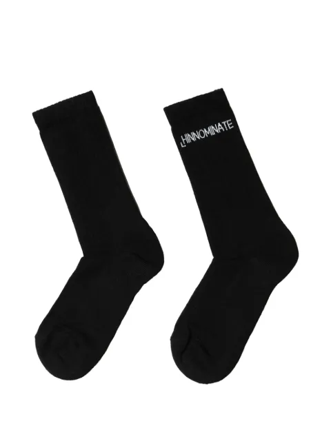 HINNOMINATE calcetines tejidos de canalé con logo bordado