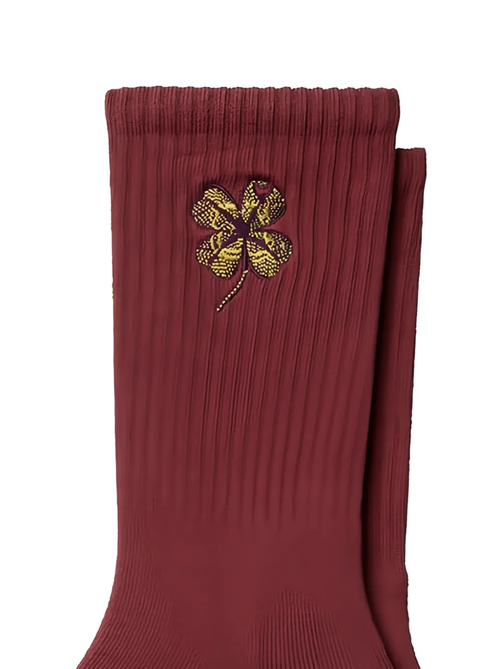Carhartt WIP Geribbelde sokken met geborduurde klaver Rood