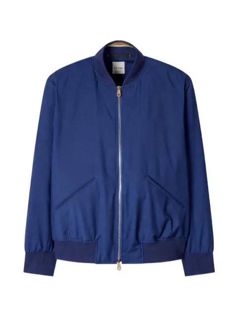Paul Smith cobalt blue Storm System wool bomber jacket