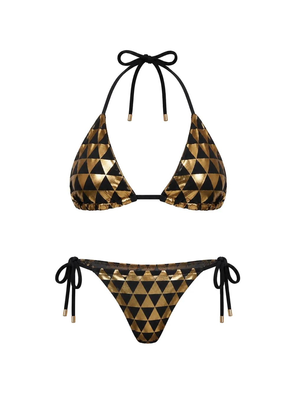 Cynthia Rowley bikini à imprimé géométrique - Or