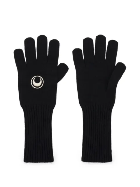 Marine Serre gants en laine mérinos