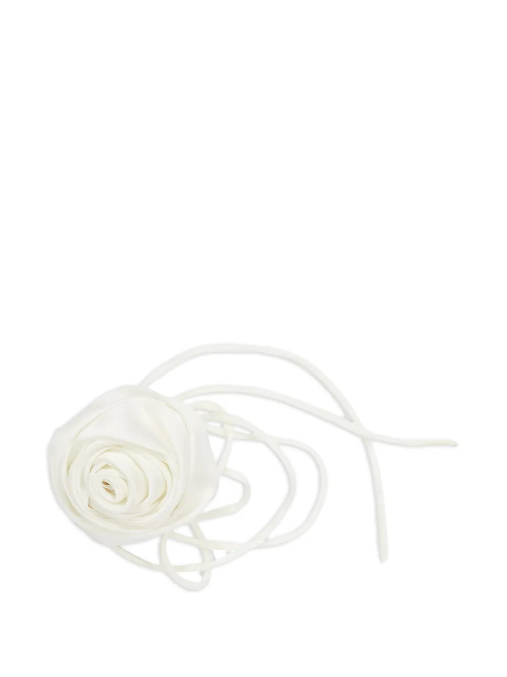 Pico Copenhagen Choker con dettaglio rosa - Bianco