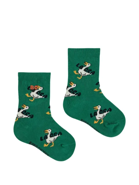 Bobo Choses duck-print ribbed socks