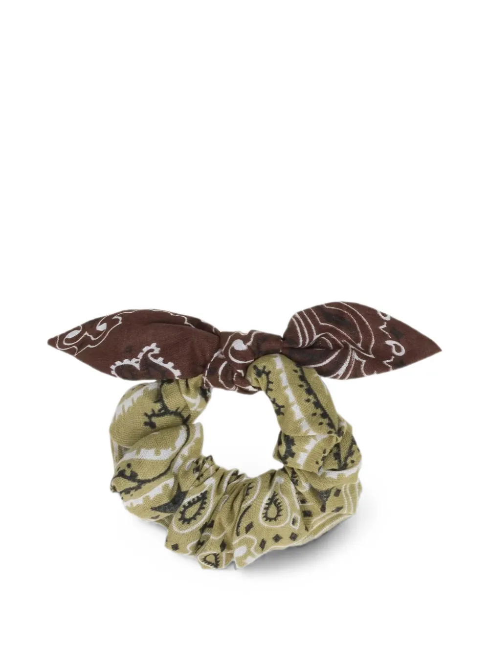 Call It By Your Name bandana-print bow scrunchie - Verde