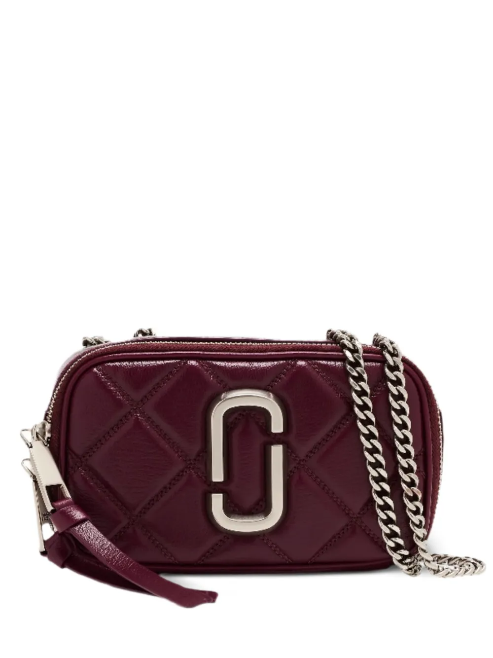 Marc Jacobs The Softshot Schultertasche aus gestepptem Leder - Rot