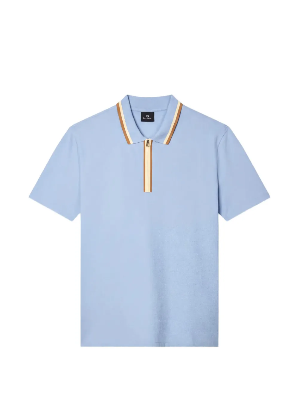 PS Paul Smith zip-up piqué polo shirt - Blau