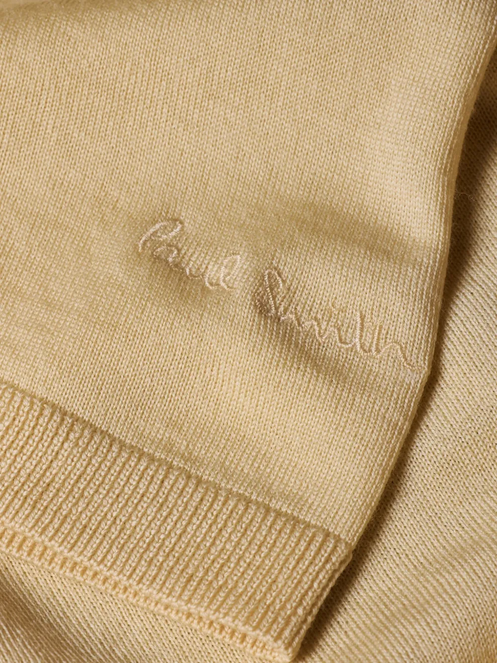 Paul Smith Beige poloshirt van merinowol