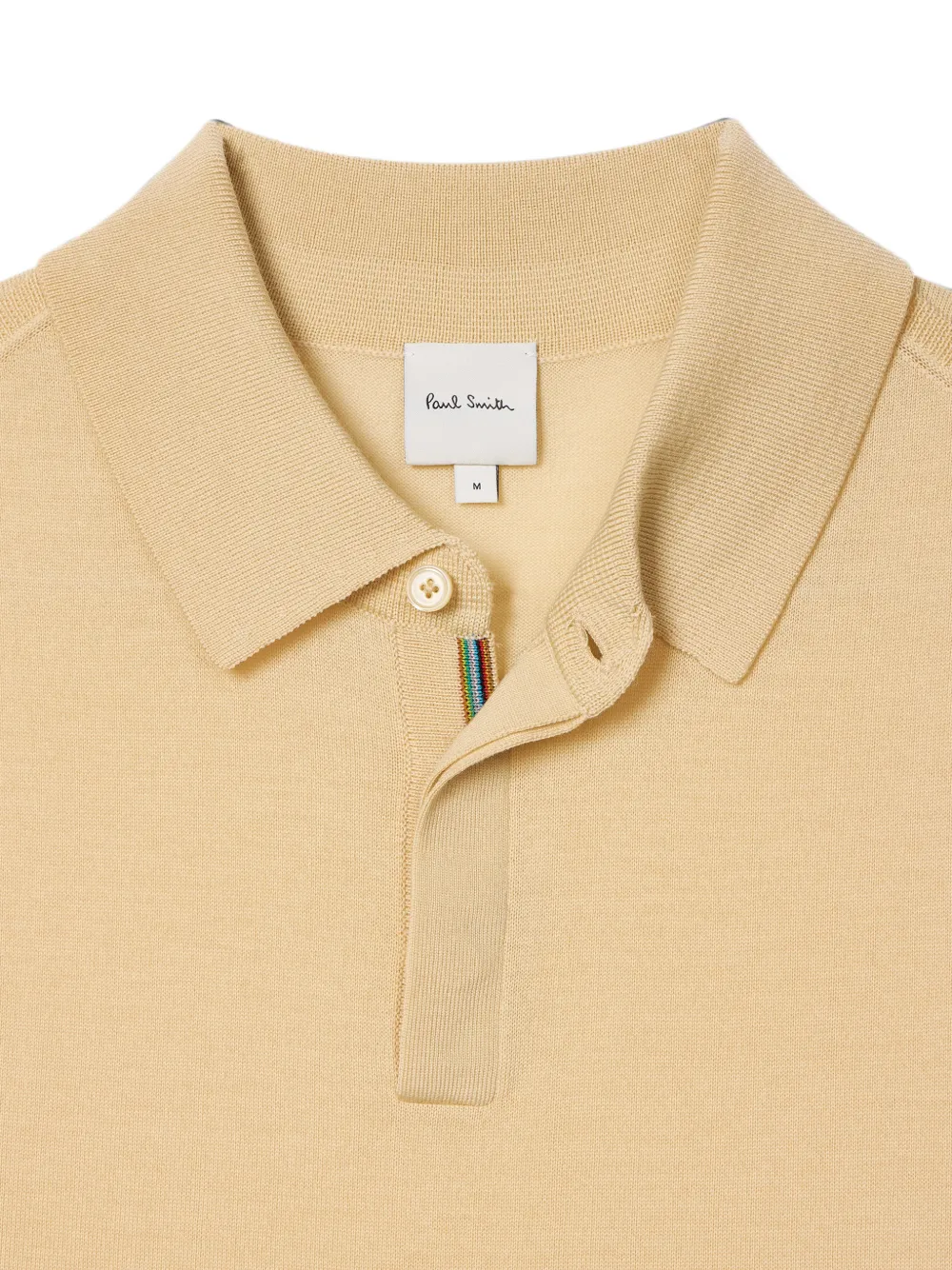 Paul Smith Beige poloshirt van merinowol