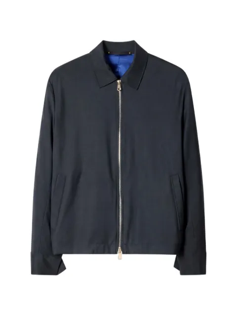 Paul Smith navy 'Storm System' wool Harrington jacket