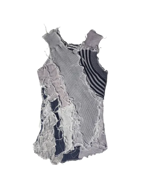 Borbala Fluff patchwork-effect fluffy tank top