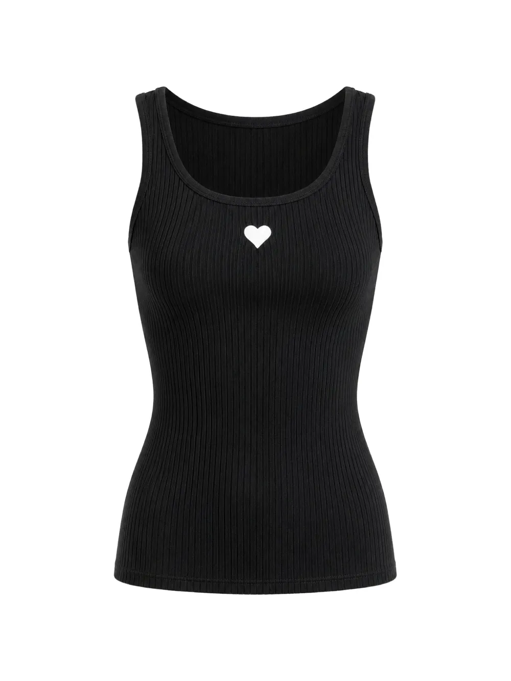 Cynthia Rowley débardeur côtelé à patch cœur - Noir Cynthia Rowley débardeur côtelé à patch cœur - Noir