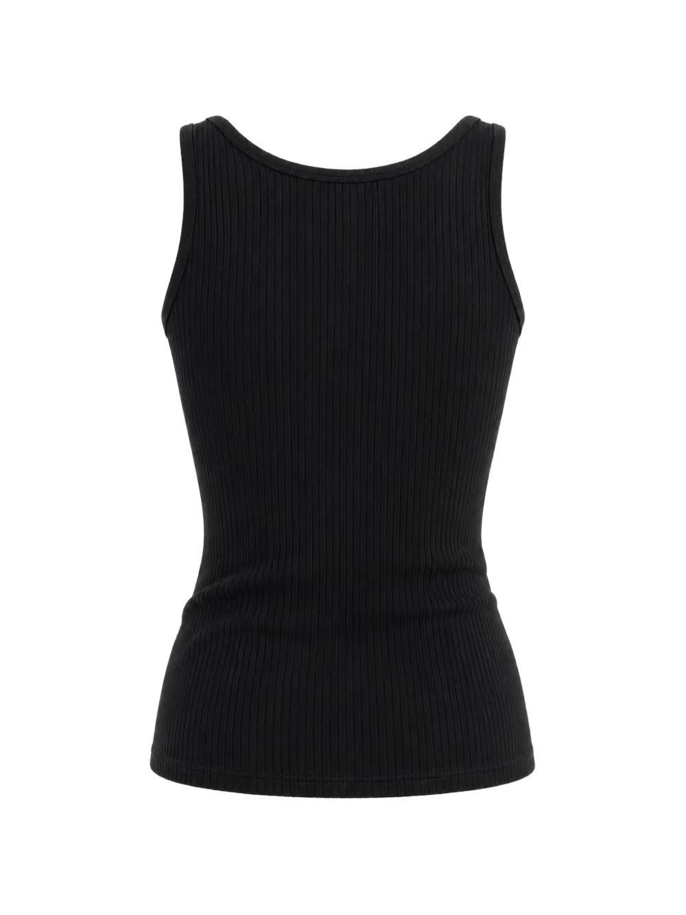 Cynthia Rowley Geribbelde tanktop met hartpatch Zwart