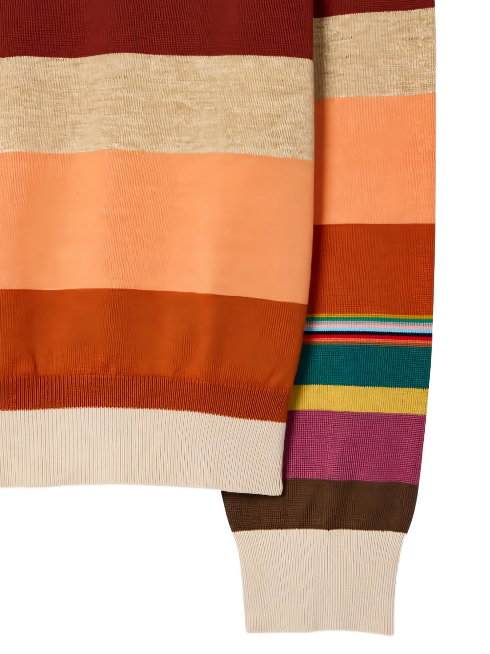 Paul Smith Katoenen-linnen rugbytop met streep Rood