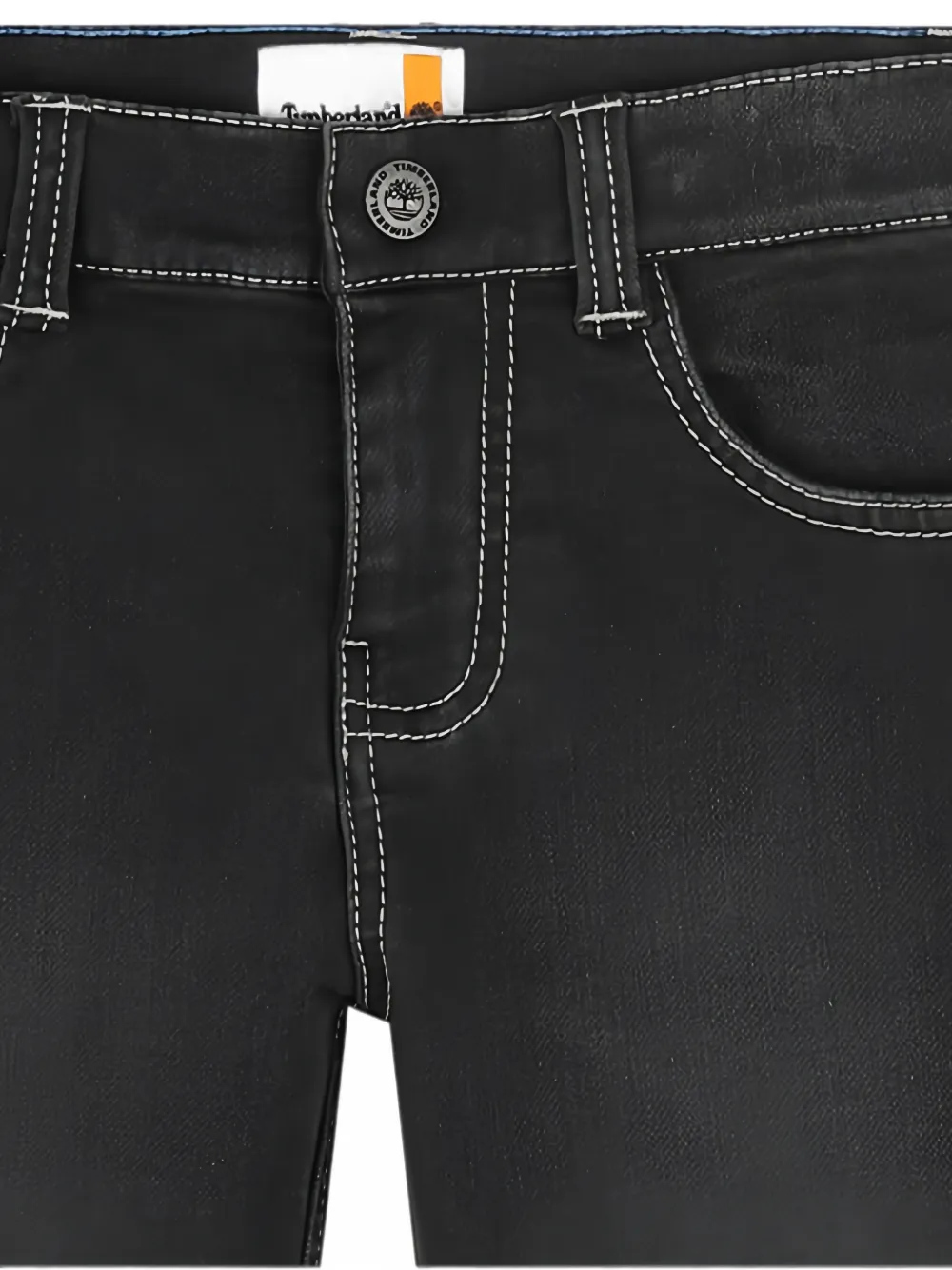 Timberland Kids contrast-stitch jeans Zwart