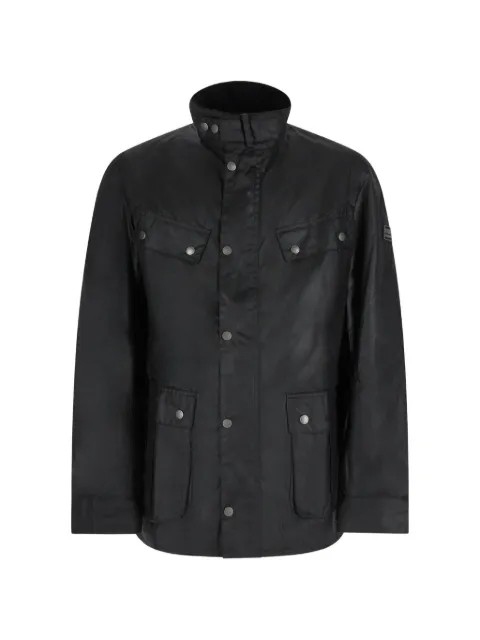 Barbour International Tourer Duke waxed-finish multi-pocket jacket