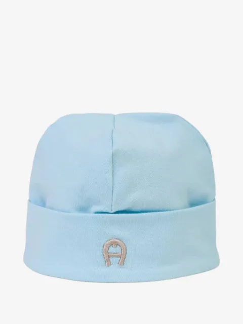 Aigner Kids embroidered logo beanie hat