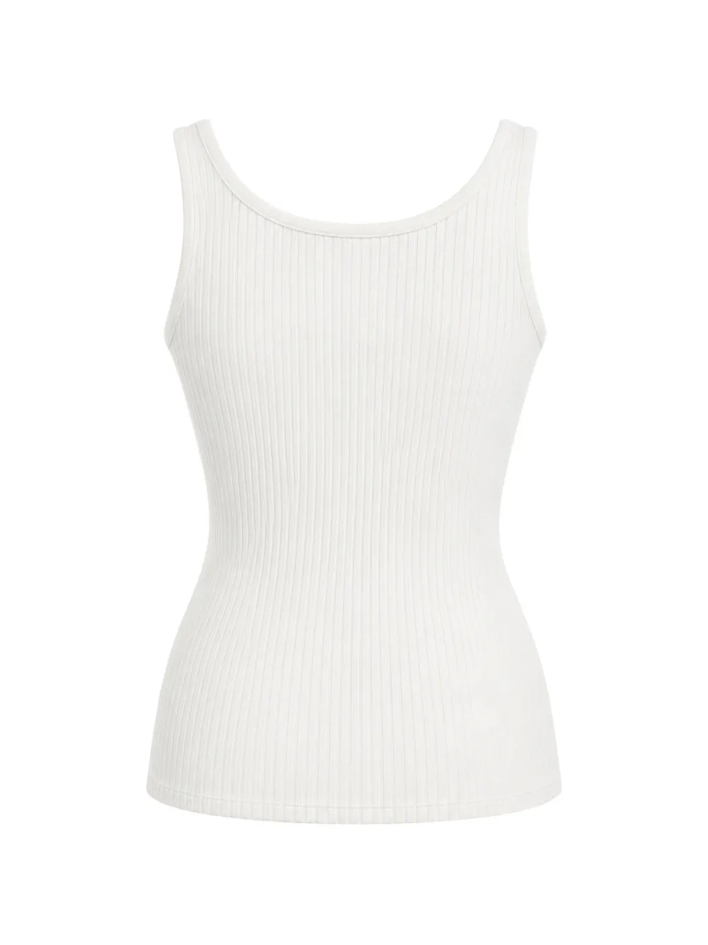 Cynthia Rowley Geribbelde tanktop met hartpatch Wit
