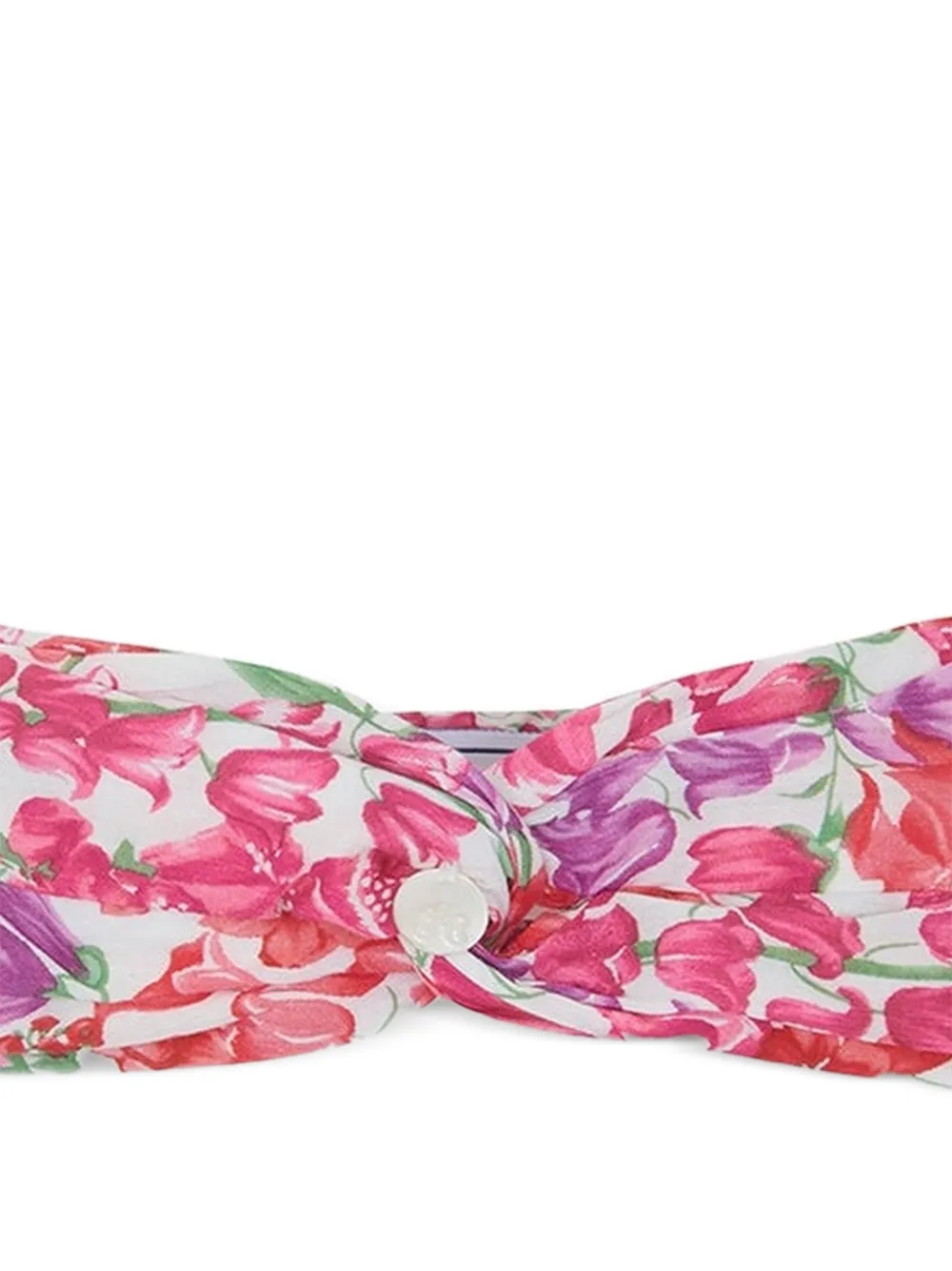 Tartine Et Chocolat Haarband met bloemenprint en gedraaid detail Wit