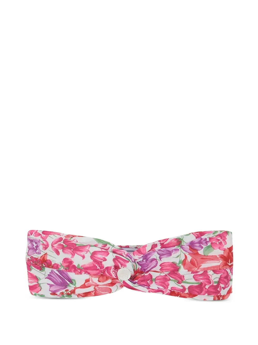 Tartine Et Chocolat Haarband met bloe print en gedraaid detail Wit