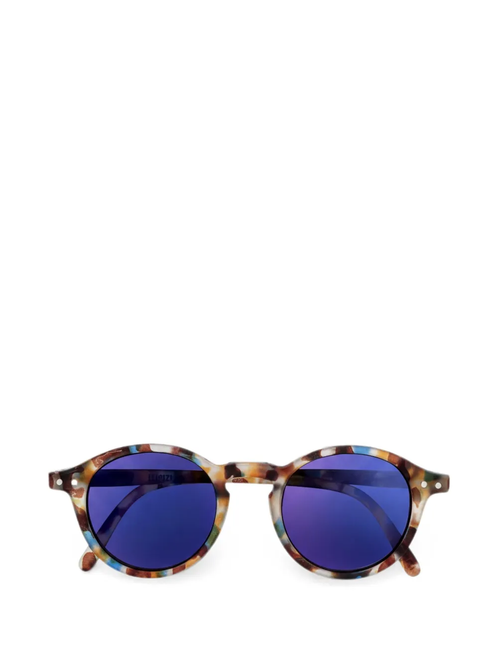 IZIPIZI round-frame tortoise-effect sunglasses - Braun