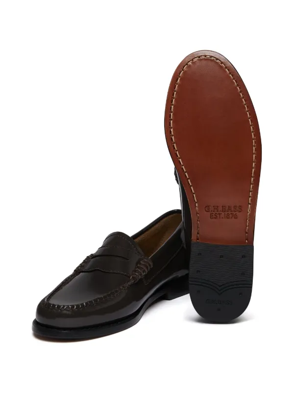 BASS WEEJUNS レザーソール　ローファー　ダークブラウン G.H.Bass Weejuns ローファー | ブラウン | FARFETCH JP