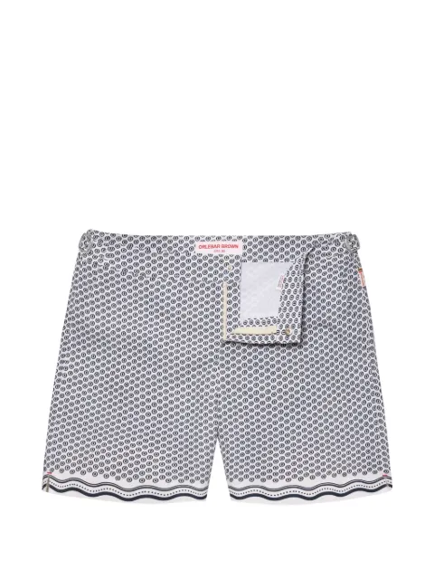 Orlebar Brown shorts de playa Bulldog con estampado geométrico