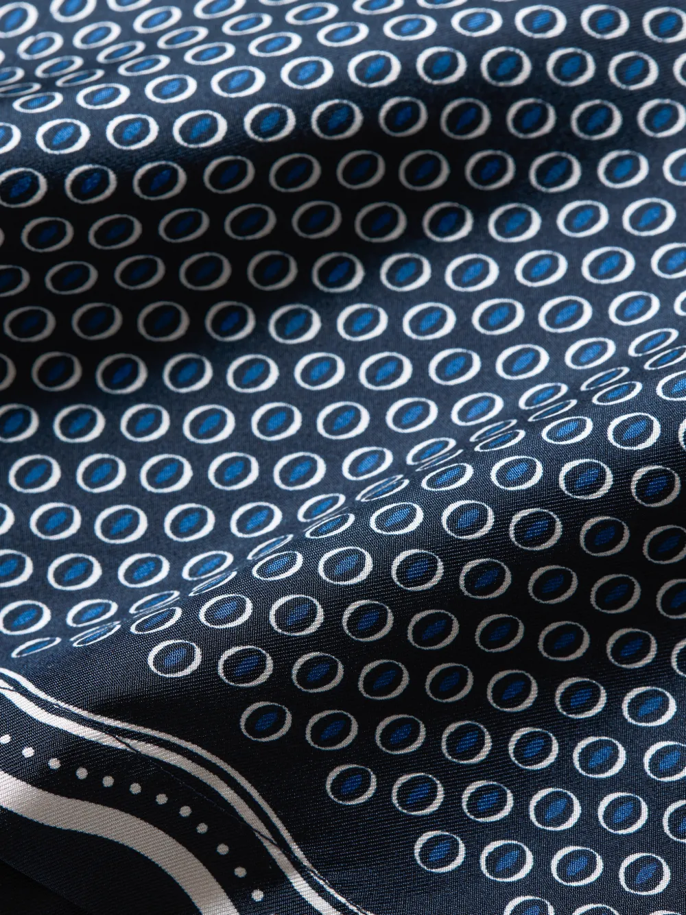 Orlebar Brown Maitan geometric-print silk shirt Blauw