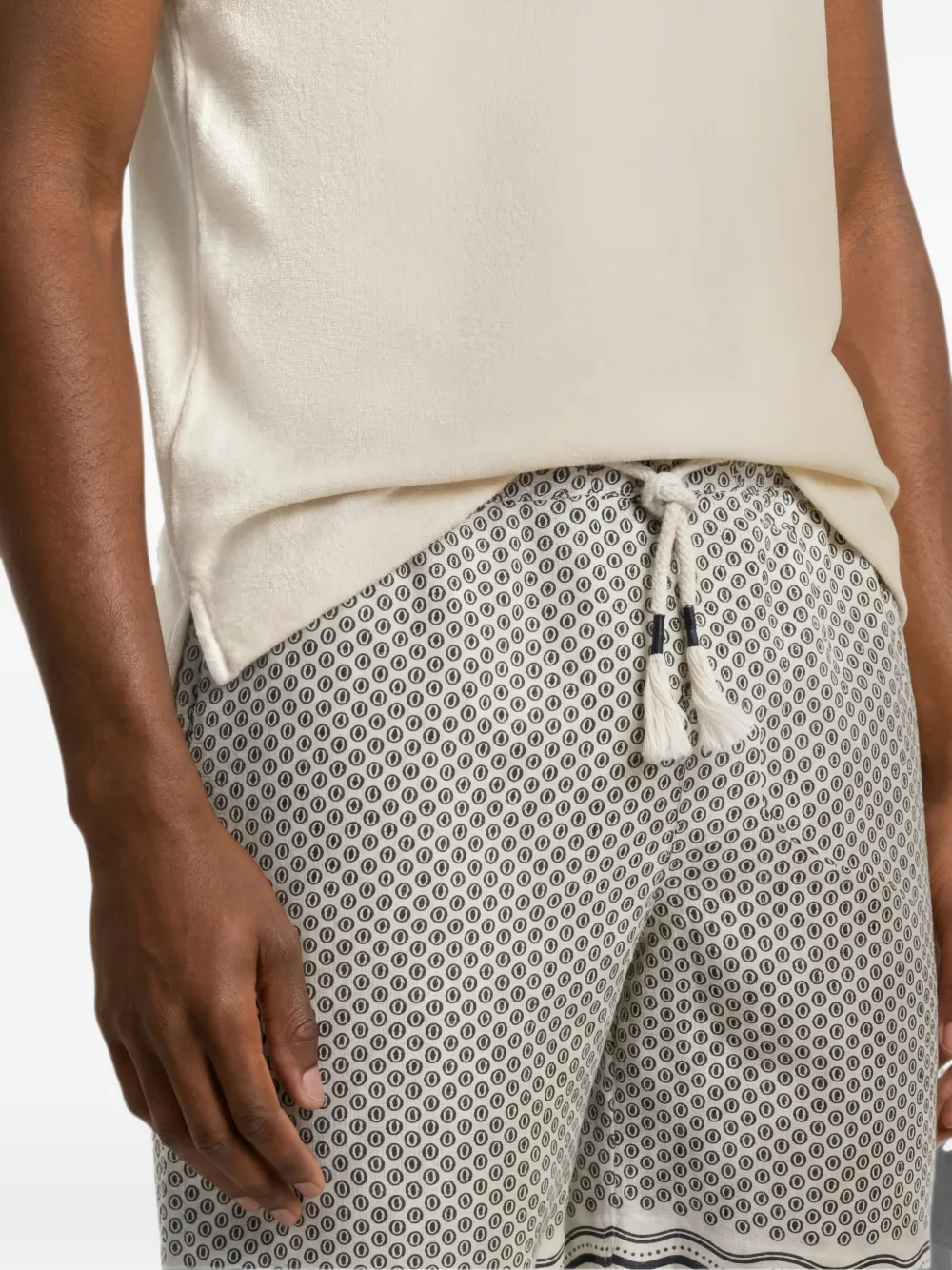 Orlebar Brown Sonoran linnen shorts met geometrische print Wit