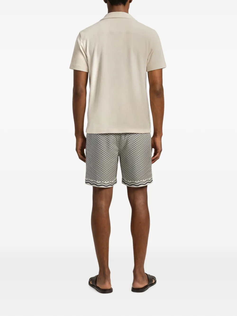 Orlebar Brown Sonoran linnen shorts met geometrische print Wit