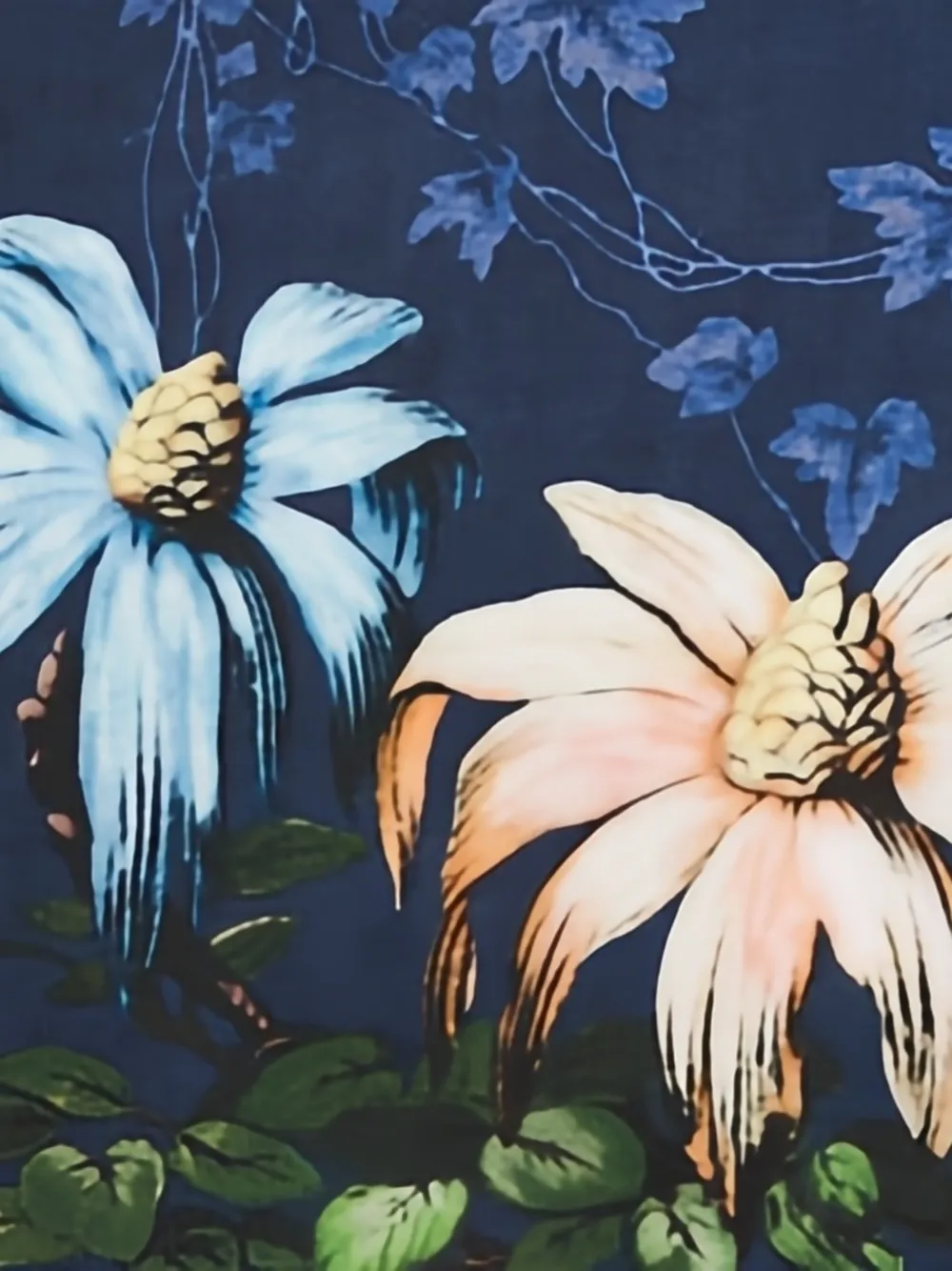 Orlebar Brown Maitan zijden overhemd met bloemenprint Blauw