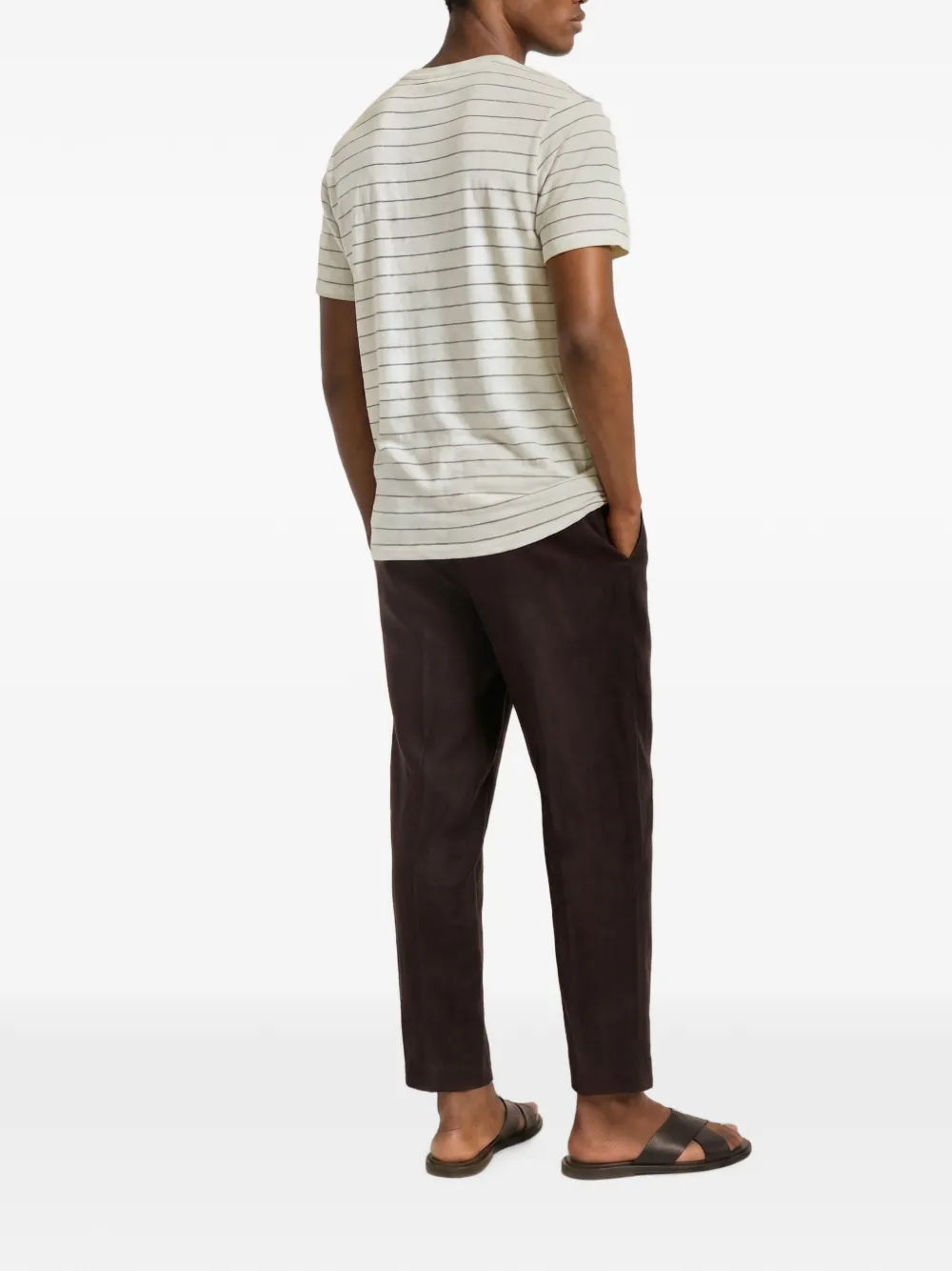 Orlebar Brown Fabbian gestreept T-shirt Wit