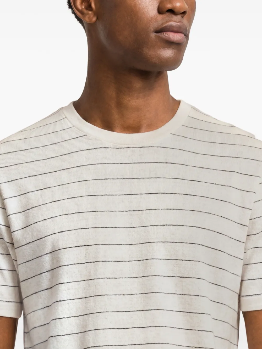 Orlebar Brown Fabbian gestreept T-shirt Wit
