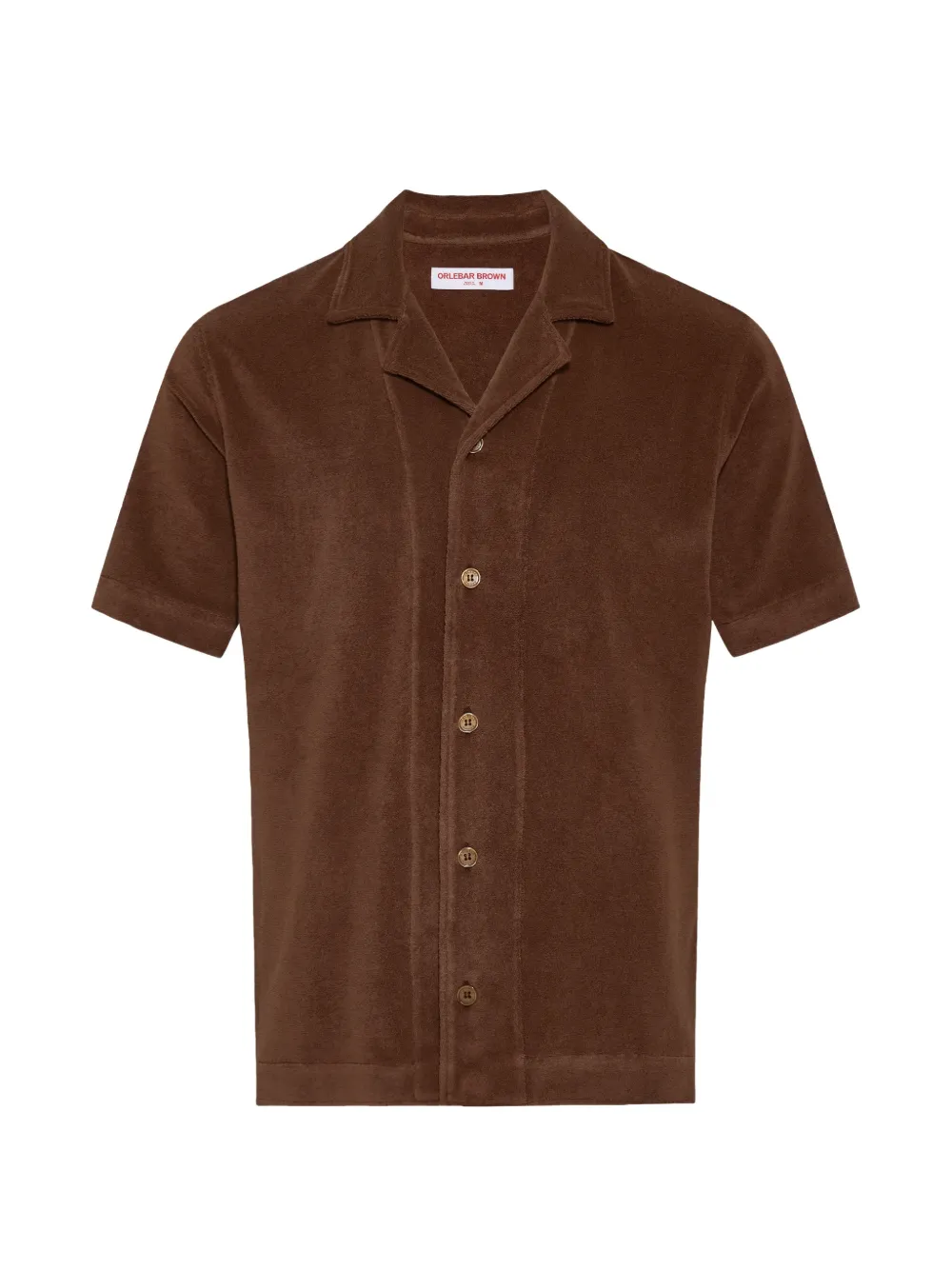Orlebar Brown Hawkin towelling shirt - Braun