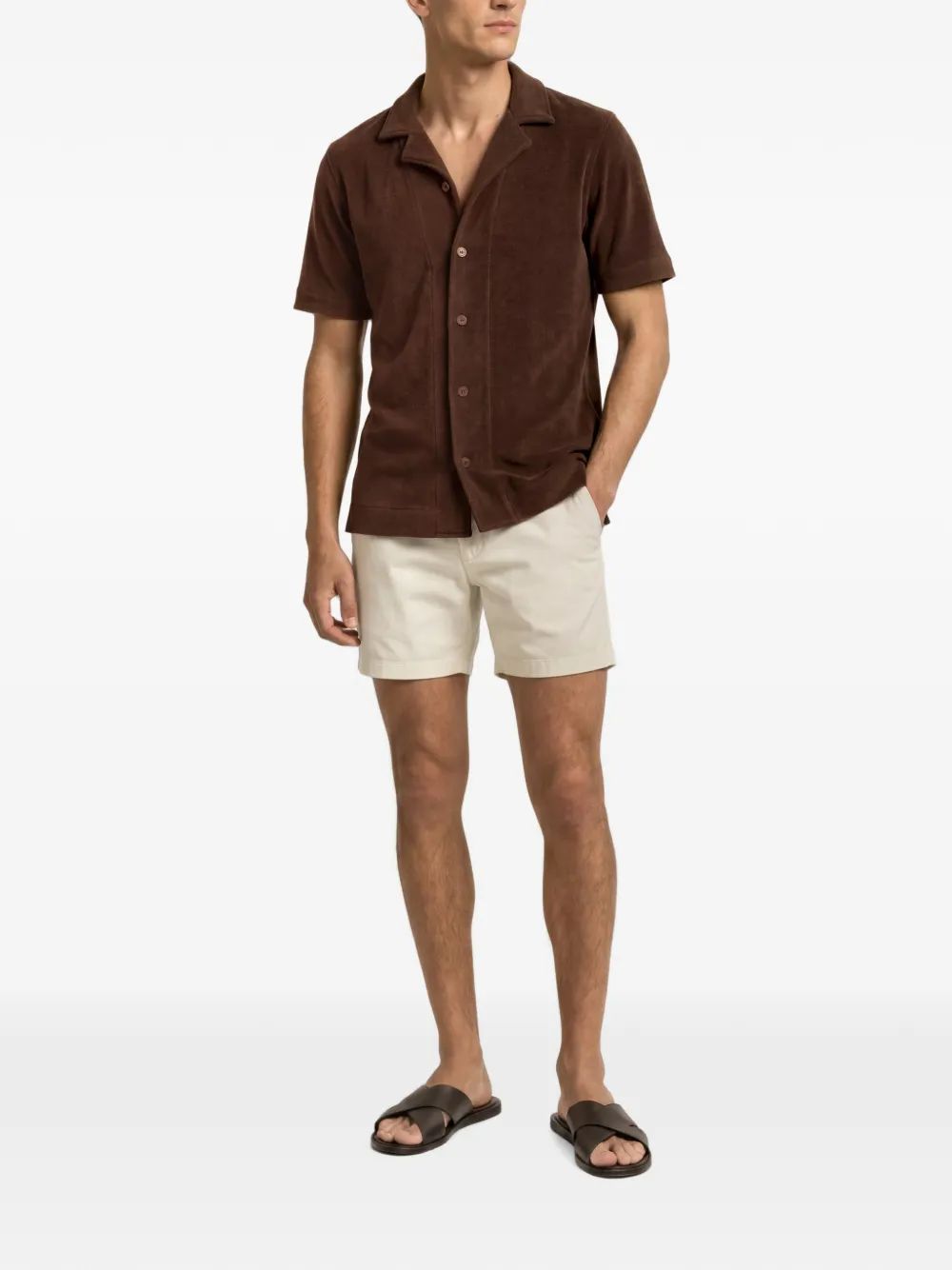 Orlebar Brown Hawkin overhemd Bruin